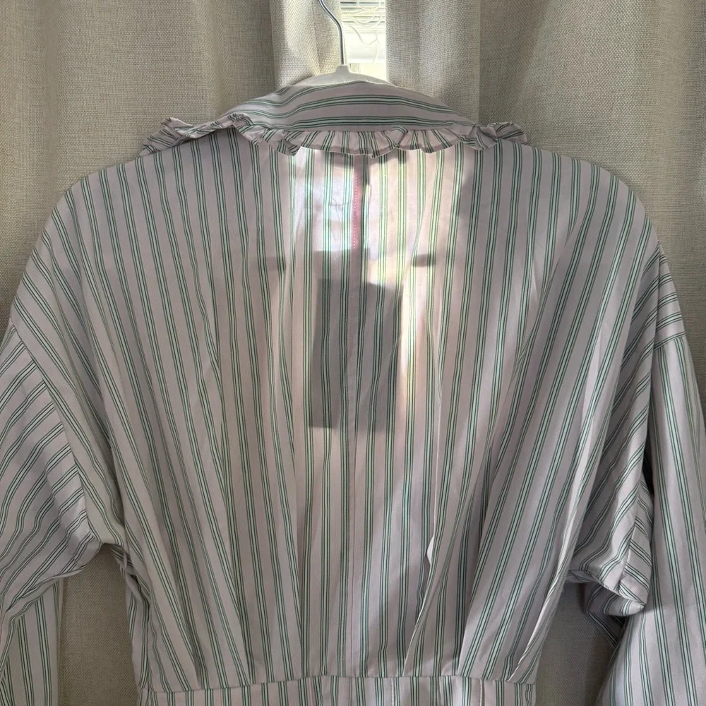 En Saison Striped Ruffle-Collar Mini Dress – XS - Picture 6 of 9